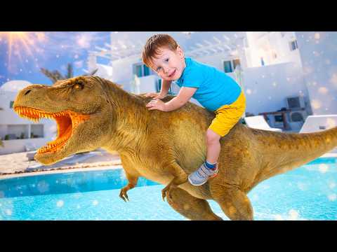 Синий Трактор катается на динозавре 🦖 Большое приключение!