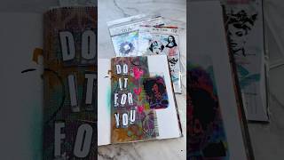 Dina Wakley Media Burlap Journal Page by @artjournallove