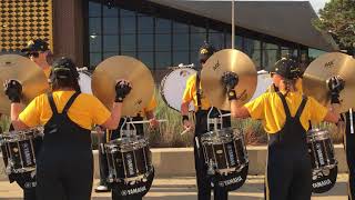 Iowa Hawkeye Drumline cadence set in the lot 9/23/17