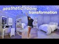 aesthetic bedroom transformation!! pinterest/tiktok inspired room decor