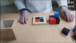 BINOMIAL CUBE- MONTESSORI SENSORIAL LESSON ( BINOMALNA KOCKA-MONTESORI SENZORNI MATREIJALI)