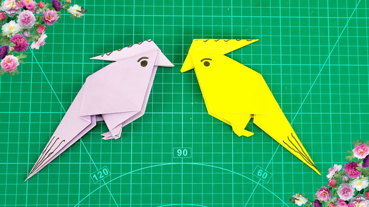 Easy Paper Bird Making How to make Paper Bird Paper Parrot Craft Ideas YouTube