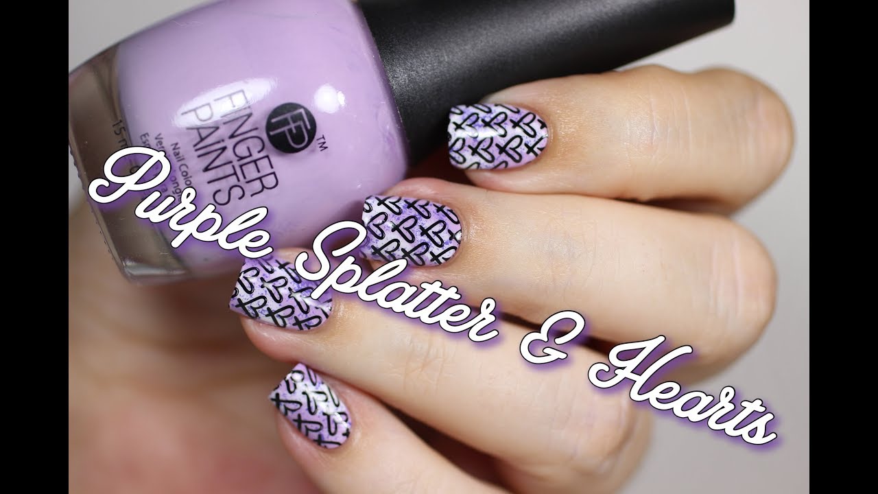 Purple Splatter & Hearts | UberChic Beauty 27