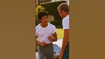 Bruce Lee Teaches McQueen Low Line Kicks