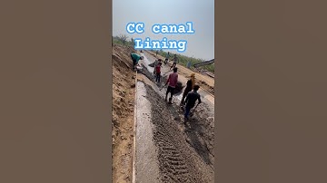 Canal cc lining #shorts #work #engineering #canal #lining