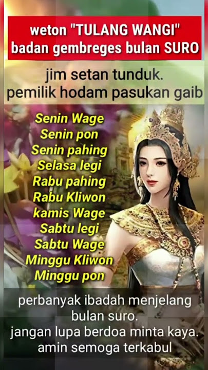 Weton Tulang Wangi Di 1 Suro #spiritual #shortviral #fypシ゚viral #shortviral