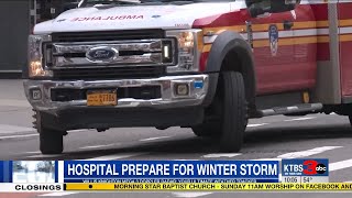 Hospitals prepare for weather