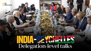 PM Modi holds delegation-level talks with Seychelles President Dr. Patrick Herminie