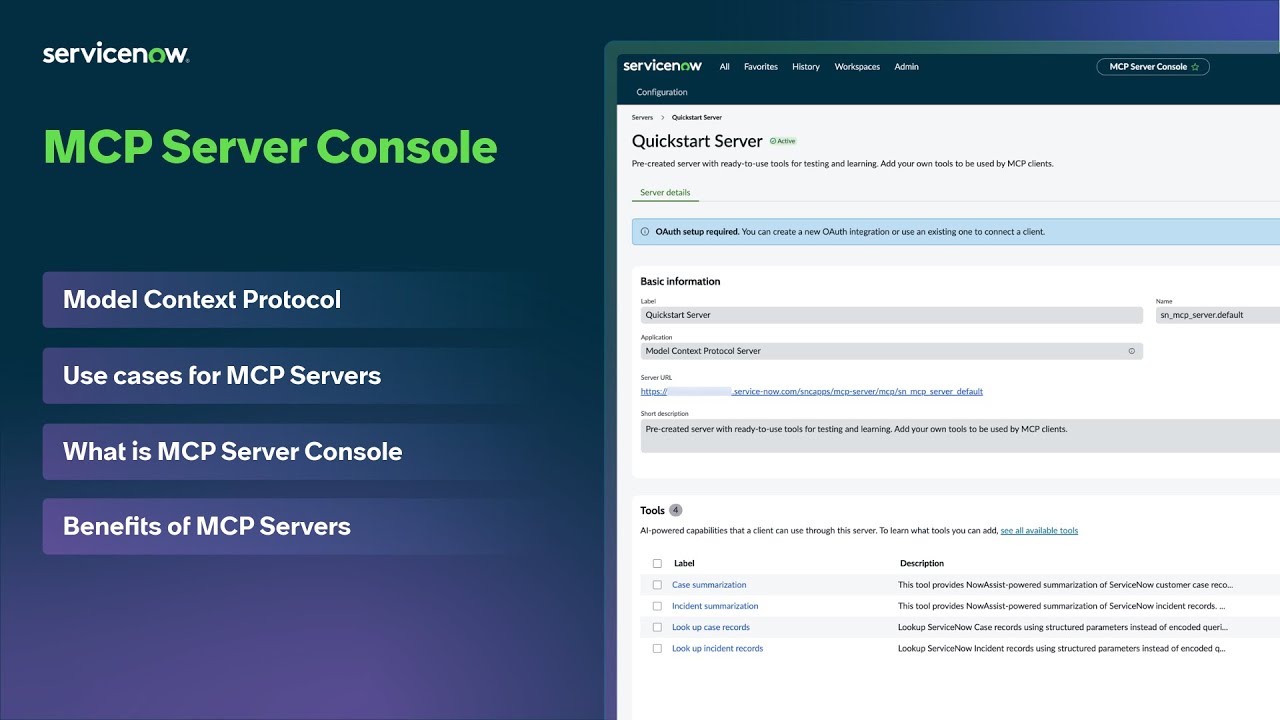 MCP Server Console - YouTube