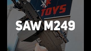 SAW M249 GEL BLASTER REVIEW IN 30 SECONDS! - TacToys
