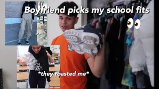 My boyfriend picks my school outfits for a week!!