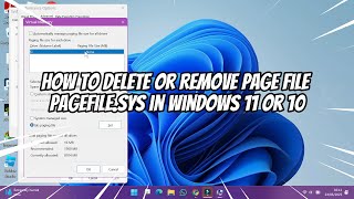 How to Delete or Remove Page File pagefile.sys in Windows 11 or 10