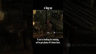 a leg up — The Elder Scrolls V: Skyrim dialogue scene