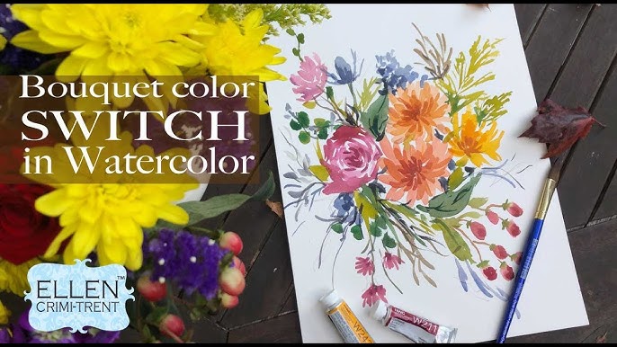 Watercolor Painting Kit - Spring Florals, Beginner Skill Level