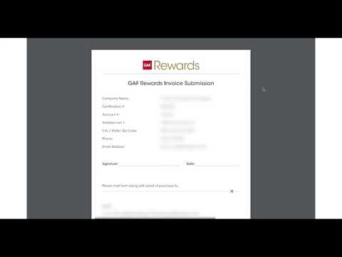 How to Submit Invoices | GAF Rewards