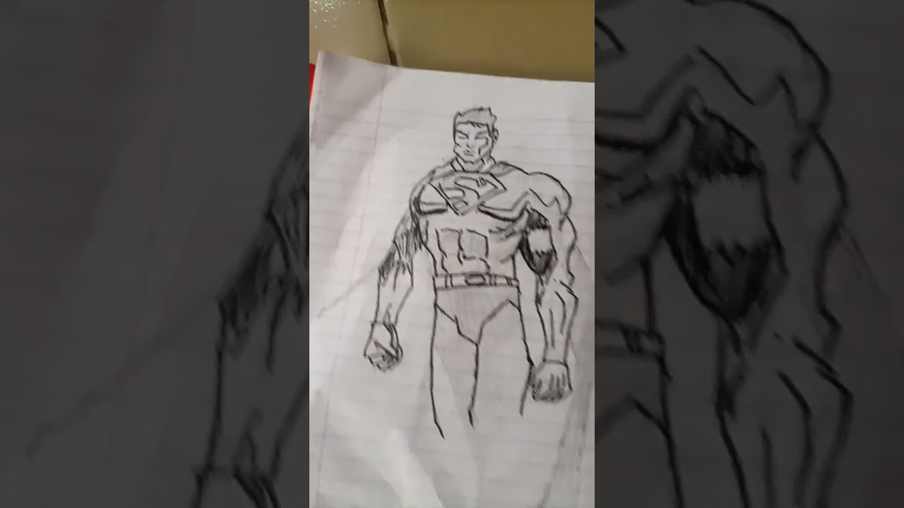 superman full body drawing 