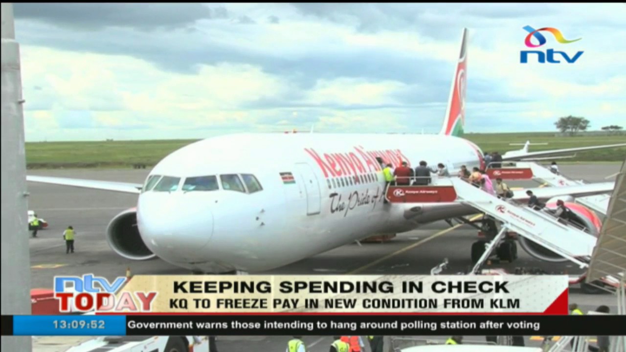 Kenya Airways to freeze pay in new condition from KLM