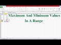 How To Find Maximum And Minimum Values In A Range By Using “MAX” And “MIN” Functions In Excel