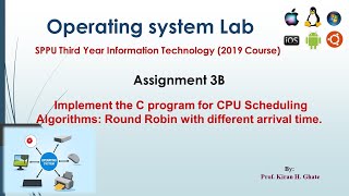 OSL Practical 3B:Round Robin Algorithm in C | With Different Arrival Time| Full Explanation + Output