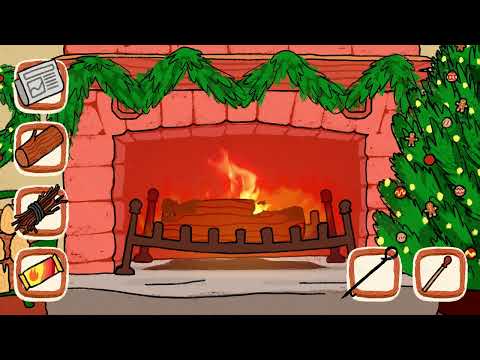 Cartoon Fireplace Yule Log (Crackle SFX Version)