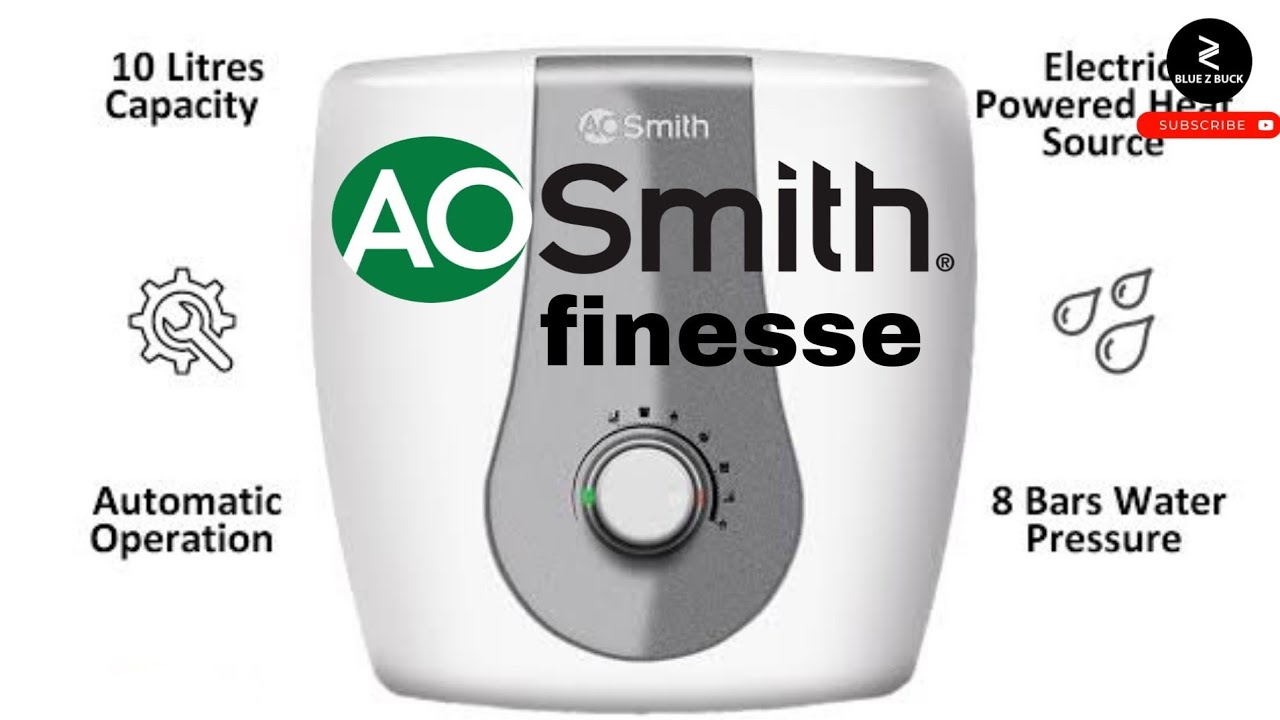Best Geysers || AO Smith Finesse 10 Liters 5 Star Water Geyser (2000 Watts,  White) || @BlueZBuck - YouTube