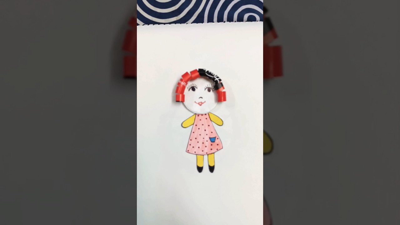 paper cup se banaye beautiful doll 🎎 - YouTube