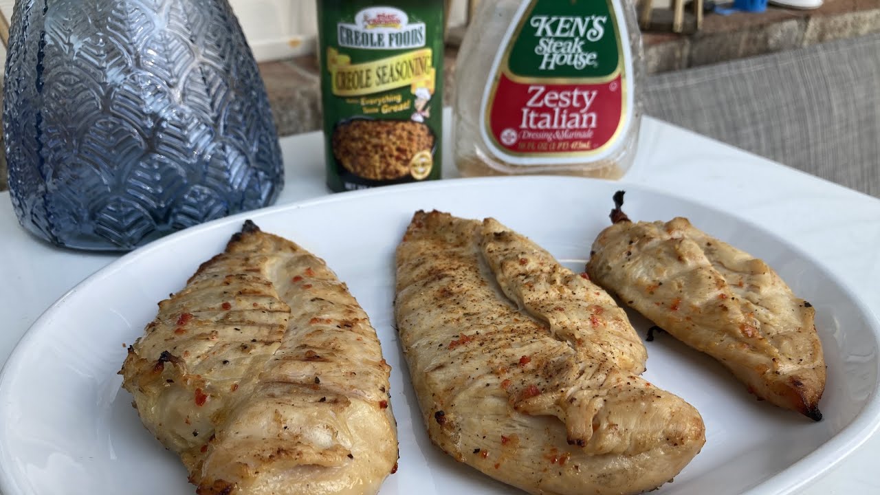 Grilling Chicken Breasts / cooking chicken on a propane grill YouTube