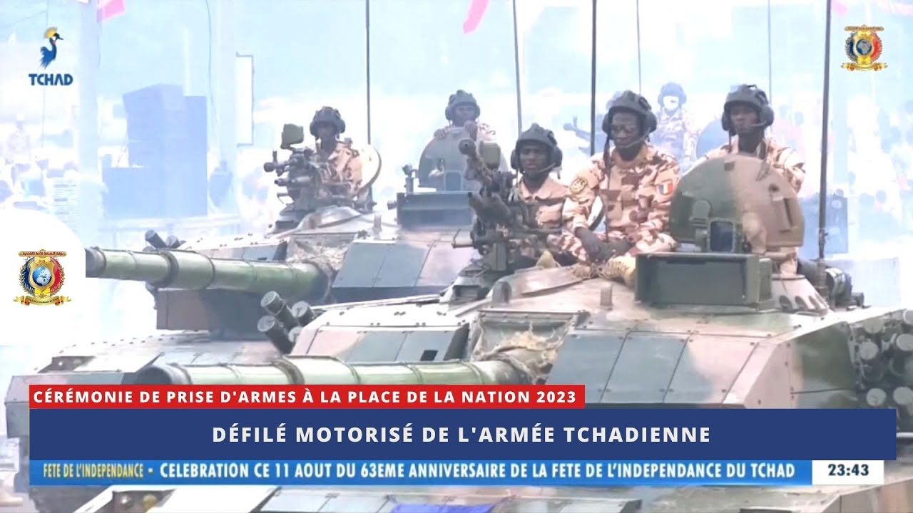 CÉRÉMONIE DE PRISE D'ARMES À LA PLACE DE LA NATION 2023 - DÉFILÉ MOTORISÉ DE L'ARMÉE TCHADIENNE