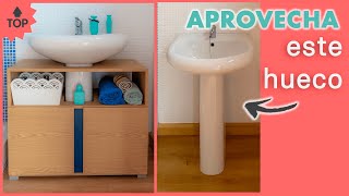 Mueble a Medida para LAVABO CON PEDESTAL ✅ [Mejora Tu Baño SIN OBRAS]