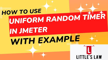 How to effectively use Uniform Random Timer in #jmeter #performancetesting