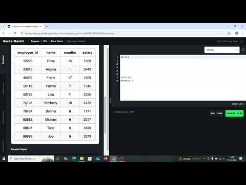 Employee Salaries HackerRank SQL mkv
