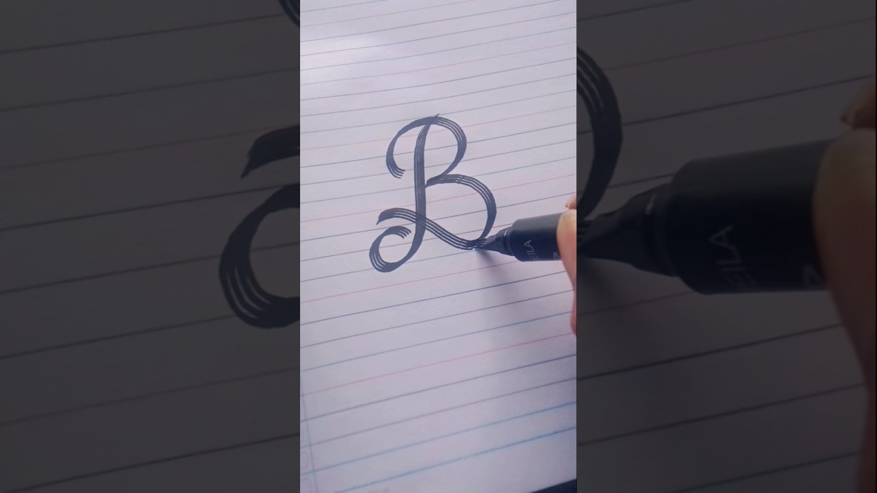 drawing letter B stylish... 