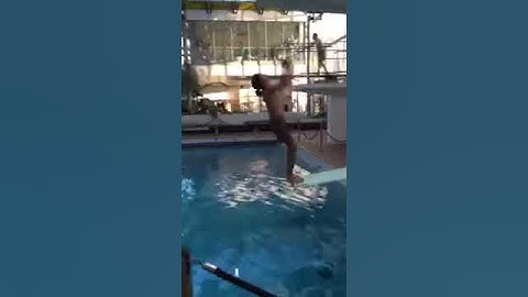 Double Back Flip on the diving board!!!