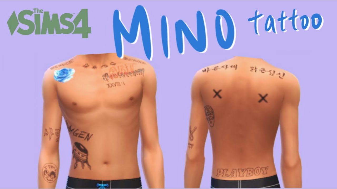 How I make Sims 4 CC of WINNER MINO's tattoo (+download link)