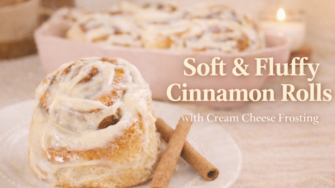 Soft & Fluffy Cream Cheese Cinnamon Rolls ♡ Bake With Me 