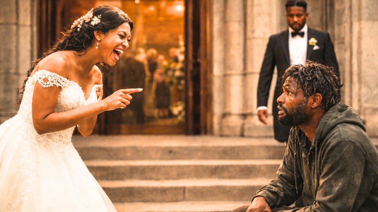 Bride Mocked Beggar Outside Church, He Walked In As The Billionaire Grooms Twin Brother #folktales