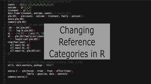 Changing the Reference Category for Categorical Variables in R