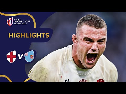 Farrell overcomes Fiji fightback | England v Fiji | Rugby World Cup 2023 Highlights
