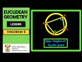 Euclidean/Circle Geometry | Theorem 5 || Opposite angles of a cyclic quad