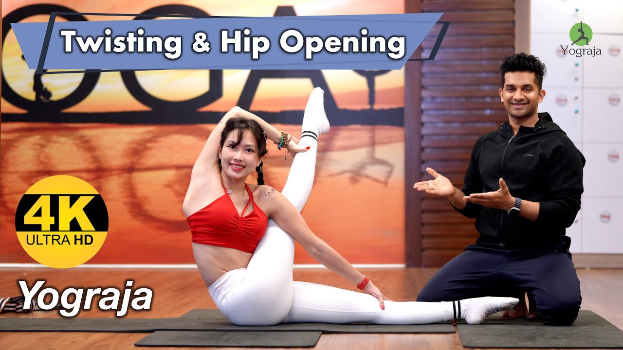 Intermediate to Advanced Level Twisting and Hip Opening Yoga Class With Yograja
