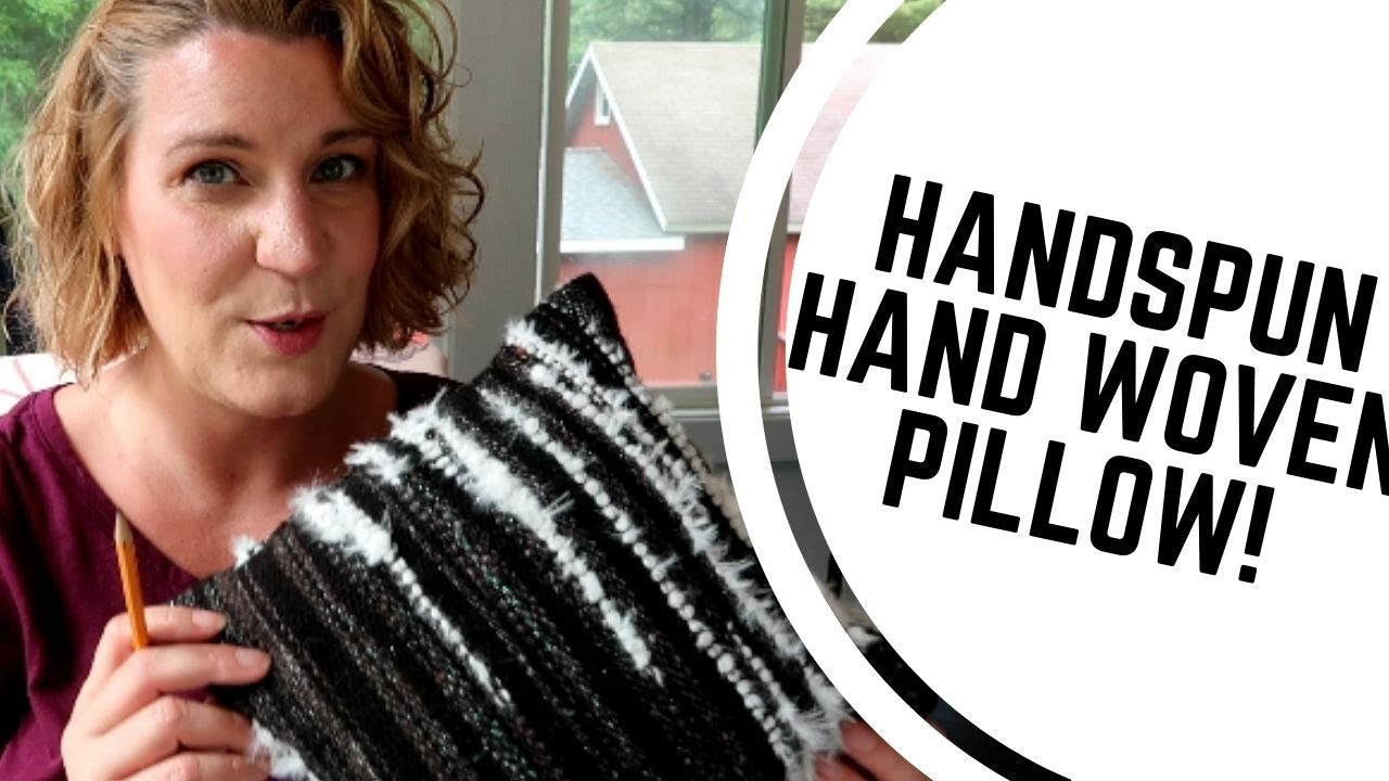 Weaving a Pillow - Rigid Heddle Handspun Art Yarn Pillow!