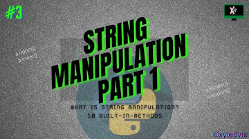 STRING MANIPULATION PART 1 | Class 11 Python | String Bult-in-Functions