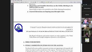 Ukiah Valley Basin Groundwater Sustainability Agency 7/8/2021