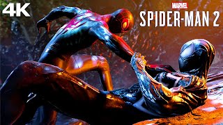 Miles Morales vs Peter Parker Boss Fight  SPIDERMAN 2 (4K 60FPS) Ultra HD