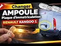 Changer ampoule plaque d'immatriculation RENAULT KANGOO 1 et autres Renault