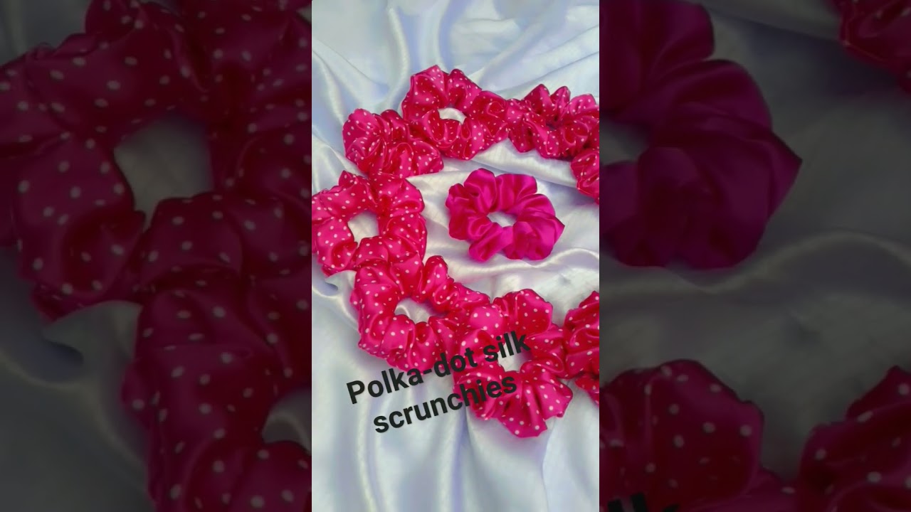 Polka-dot Silk Scrunchies 😍