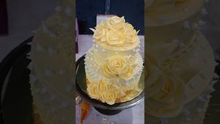 Beautiful Yellow Rose Cake 🌼 | Wedding Special Cake 🎂