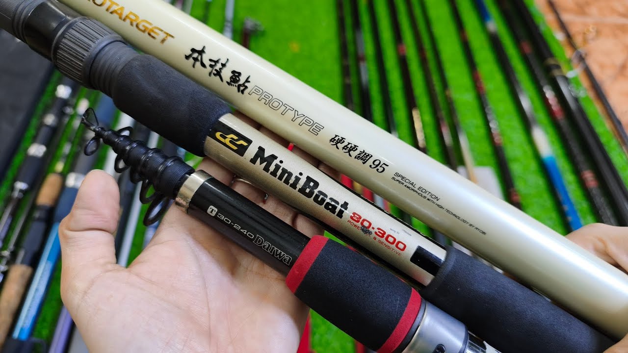 Video 1042: Cần mini Daiwa, Dây trong NFT, Cần tay Nhật từ 3m6 đến 9m5