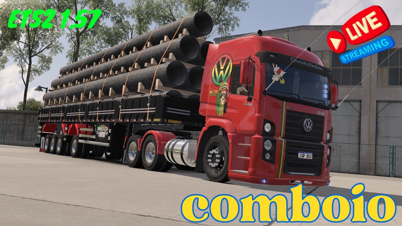 🛑ETS2-1.57-COMBOIO FREE MOD BR  Com Os Pesadão Da Rodagem 