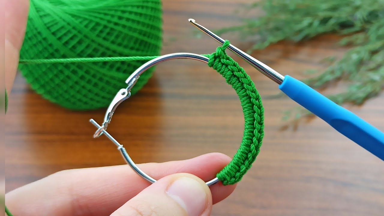 How to make very easy crochet earrings aparatina earrings #crochet #knitting
